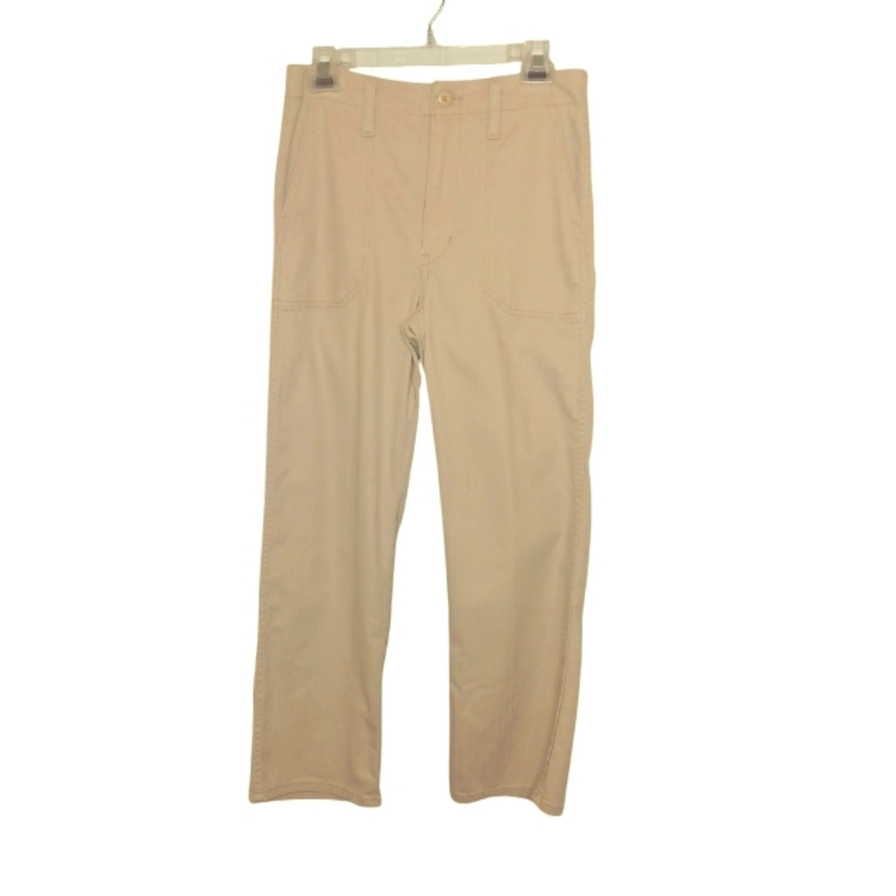 Levi's High Rise Ankle Utility Pants Women's Sz 26 Khaki Preppy Normcore